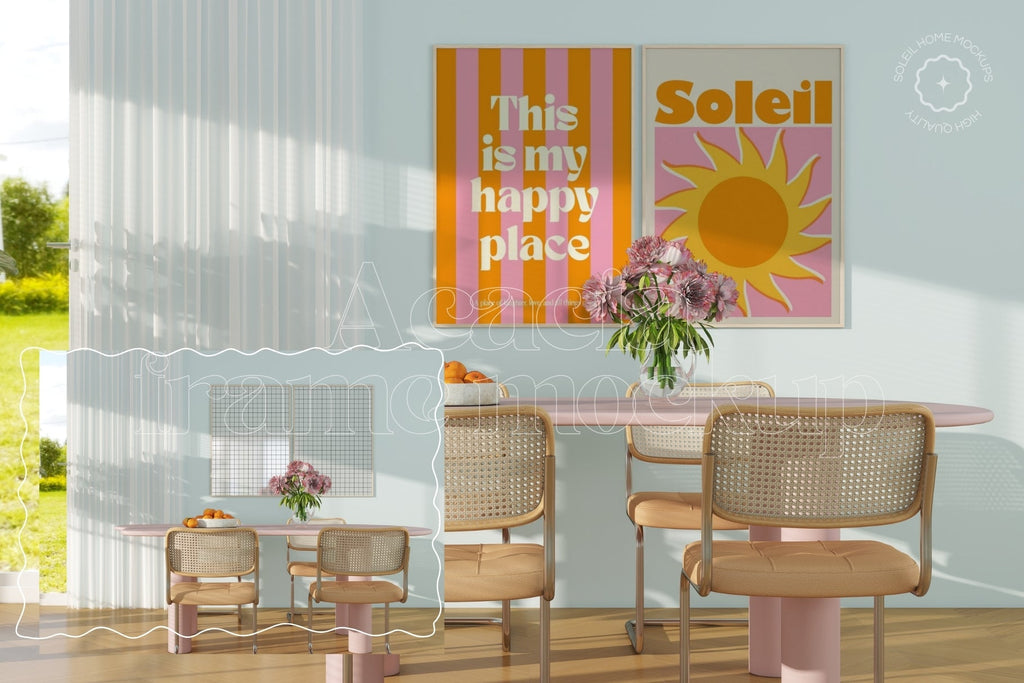 ACACIA | Dining room frame mockup SET - SoleilHomeMockups