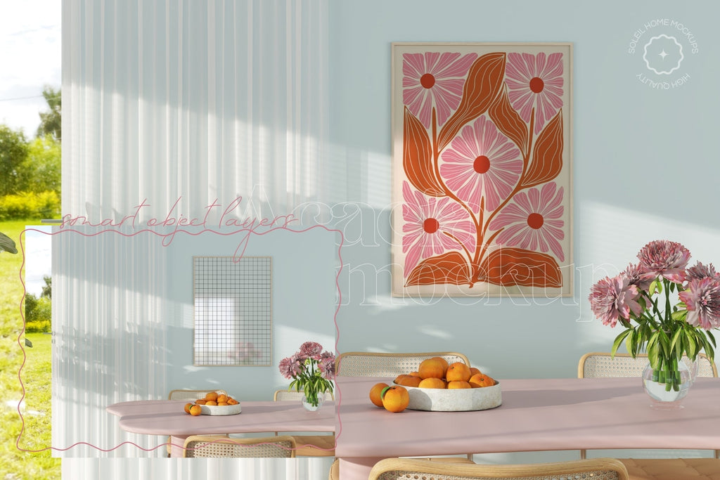 ACACIA | Dining room frame mockup SET - SoleilHomeMockups