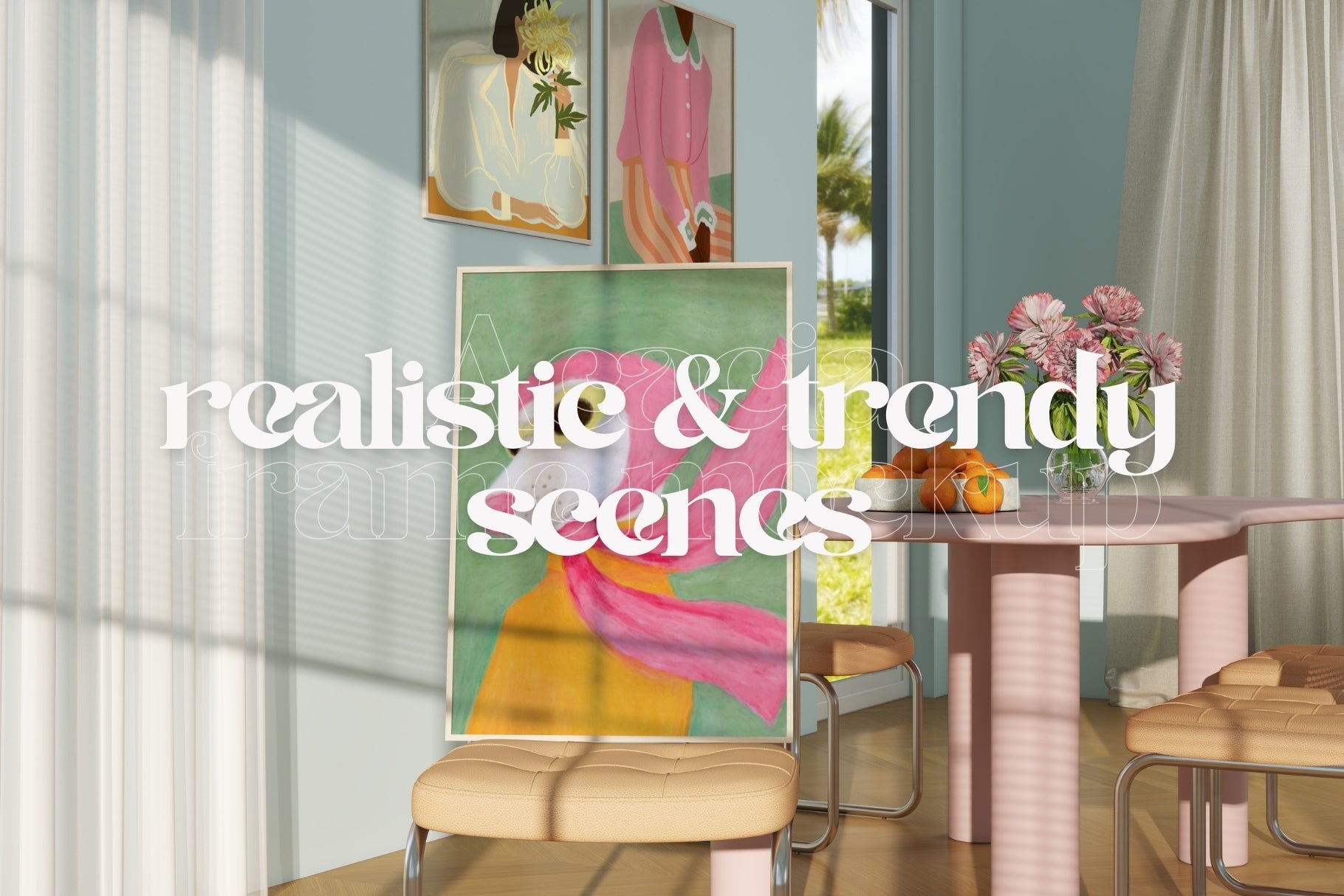 ACACIA | Dining room frame mockup SET - SoleilHomeMockups