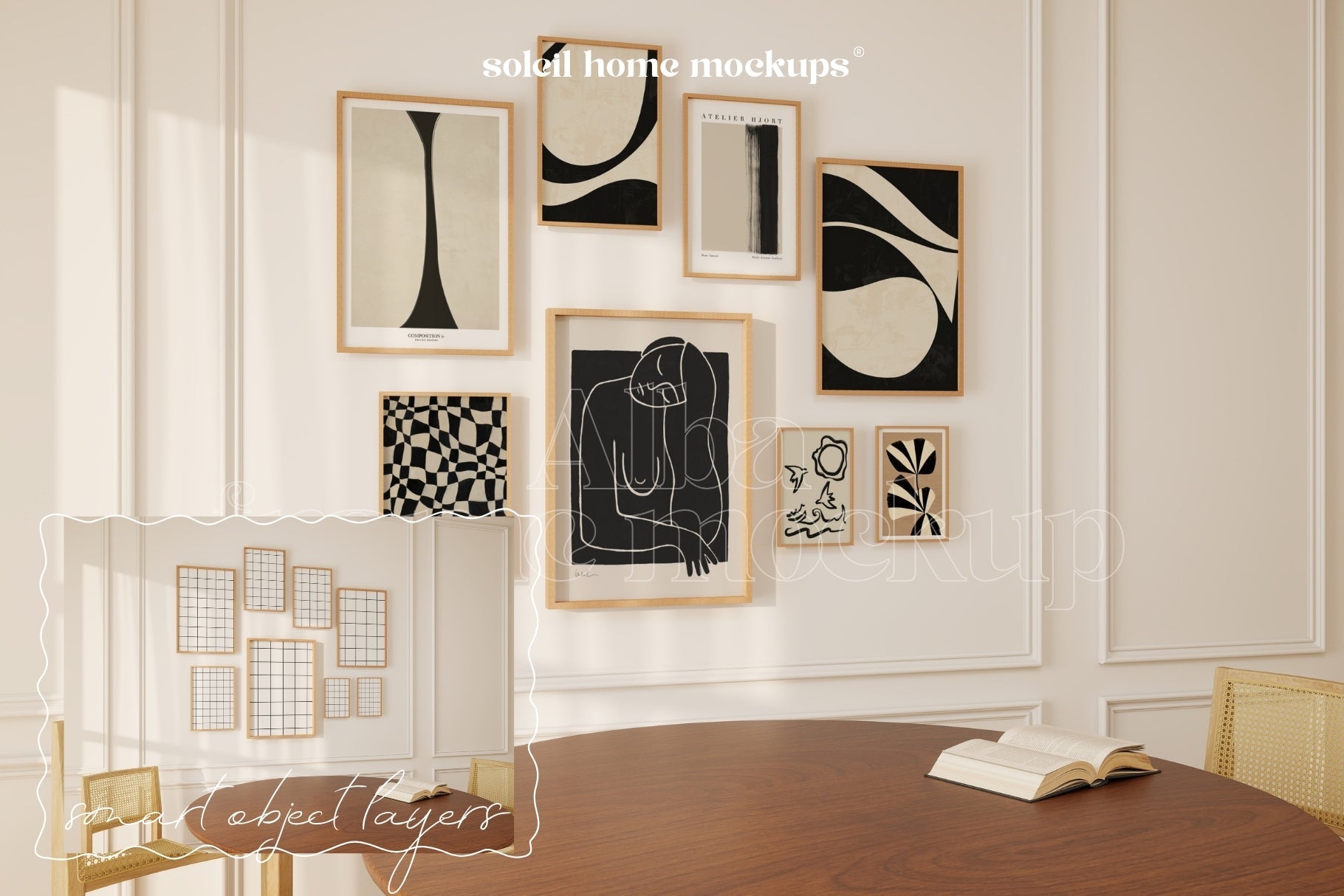 ALBA | Basic frame mockup SET - SoleilHomeMockups