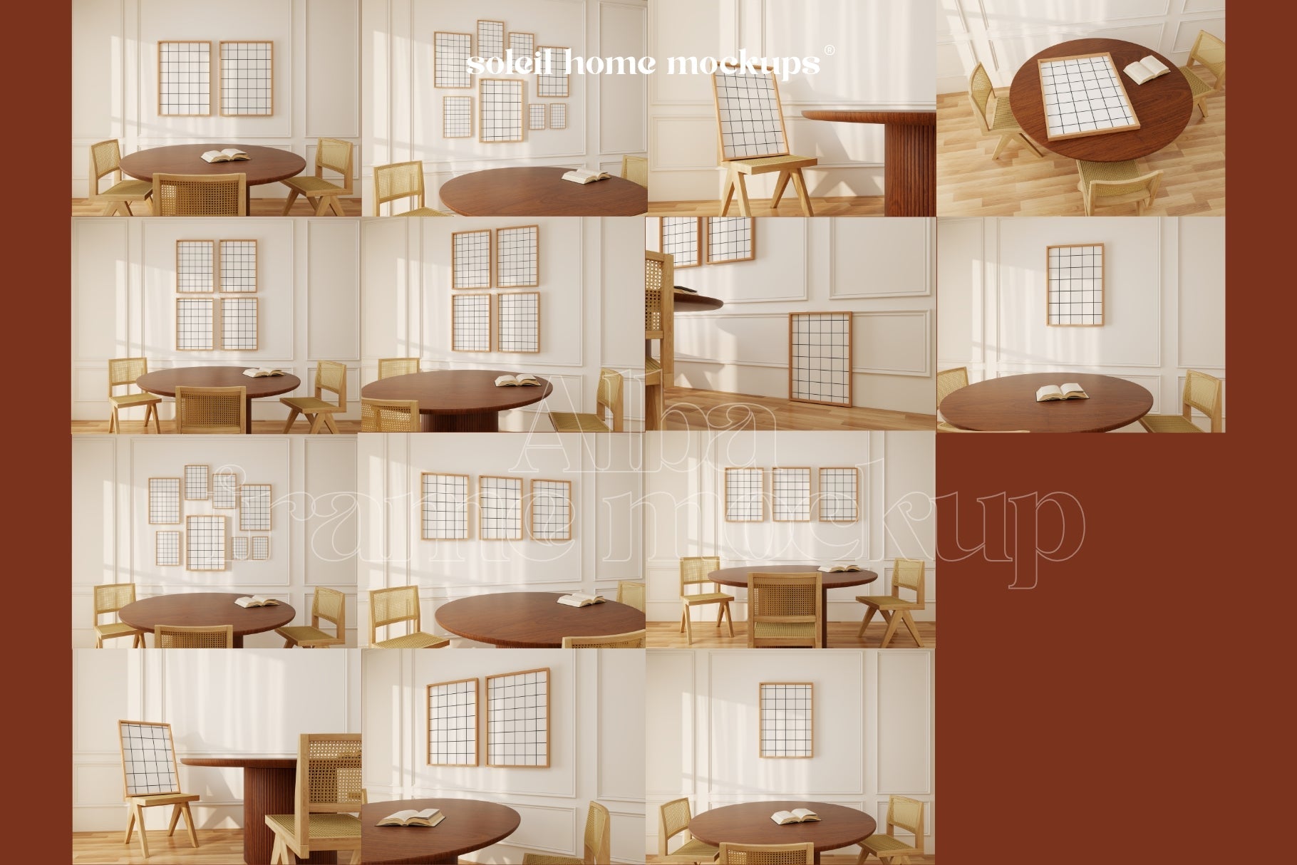 ALBA | Basic frame mockup SET - SoleilHomeMockups