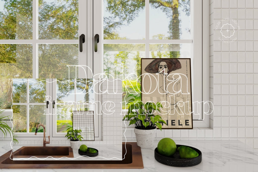 DAKOTA | Cottage kitchen frame mockup SET - SoleilHomeMockups