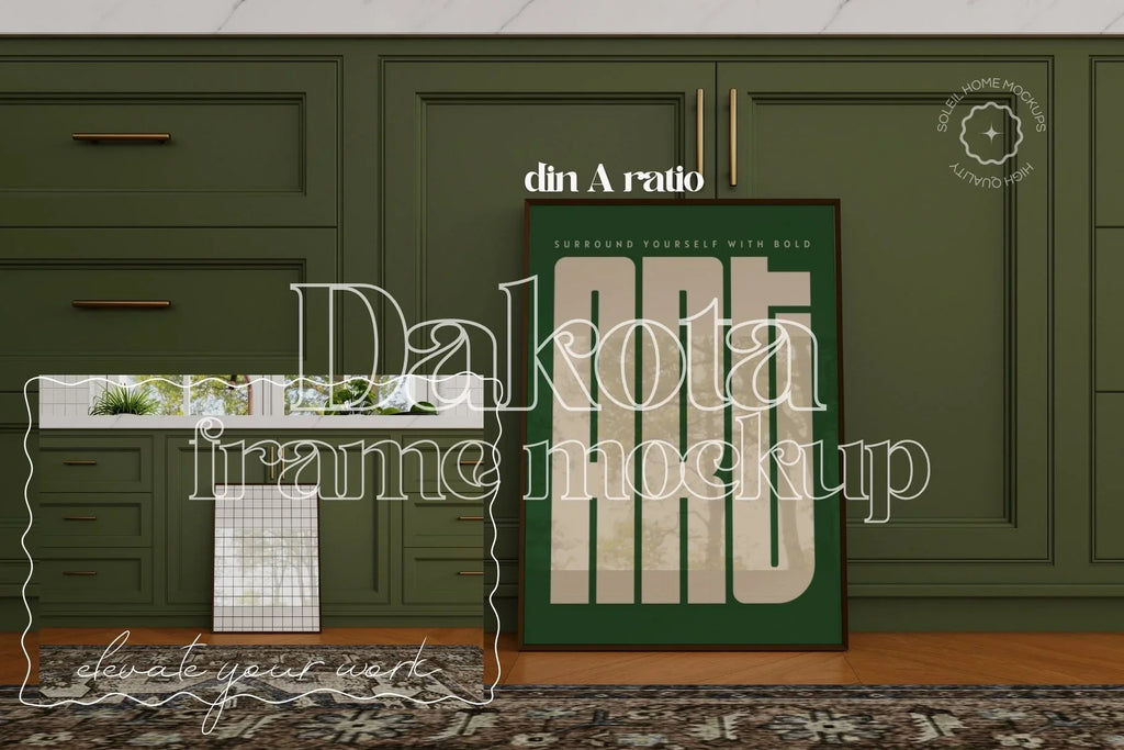 DAKOTA | Cottage kitchen frame mockup SET - SoleilHomeMockups
