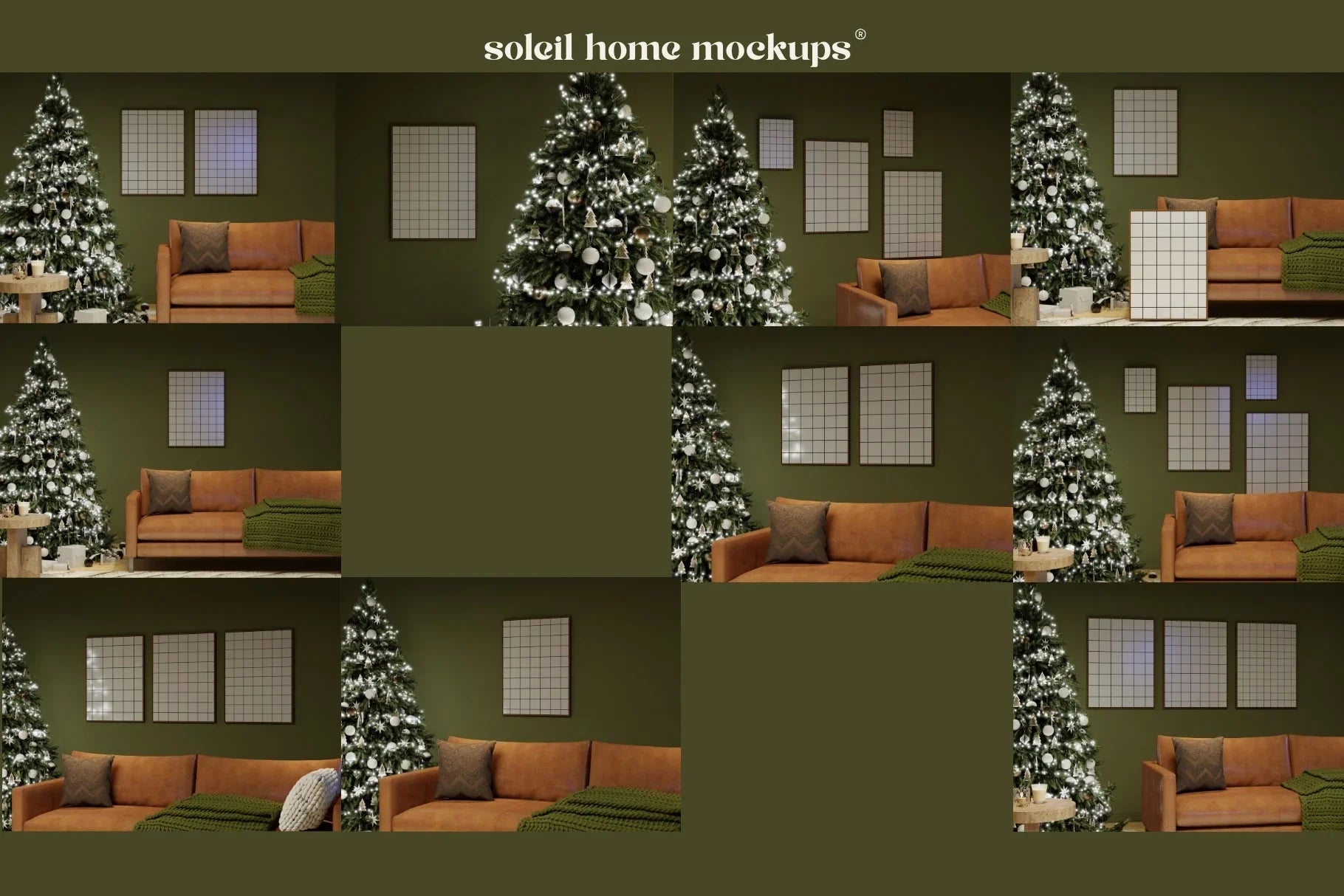 DREAMY | Christmas frame mockup SET - SoleilHomeMockups