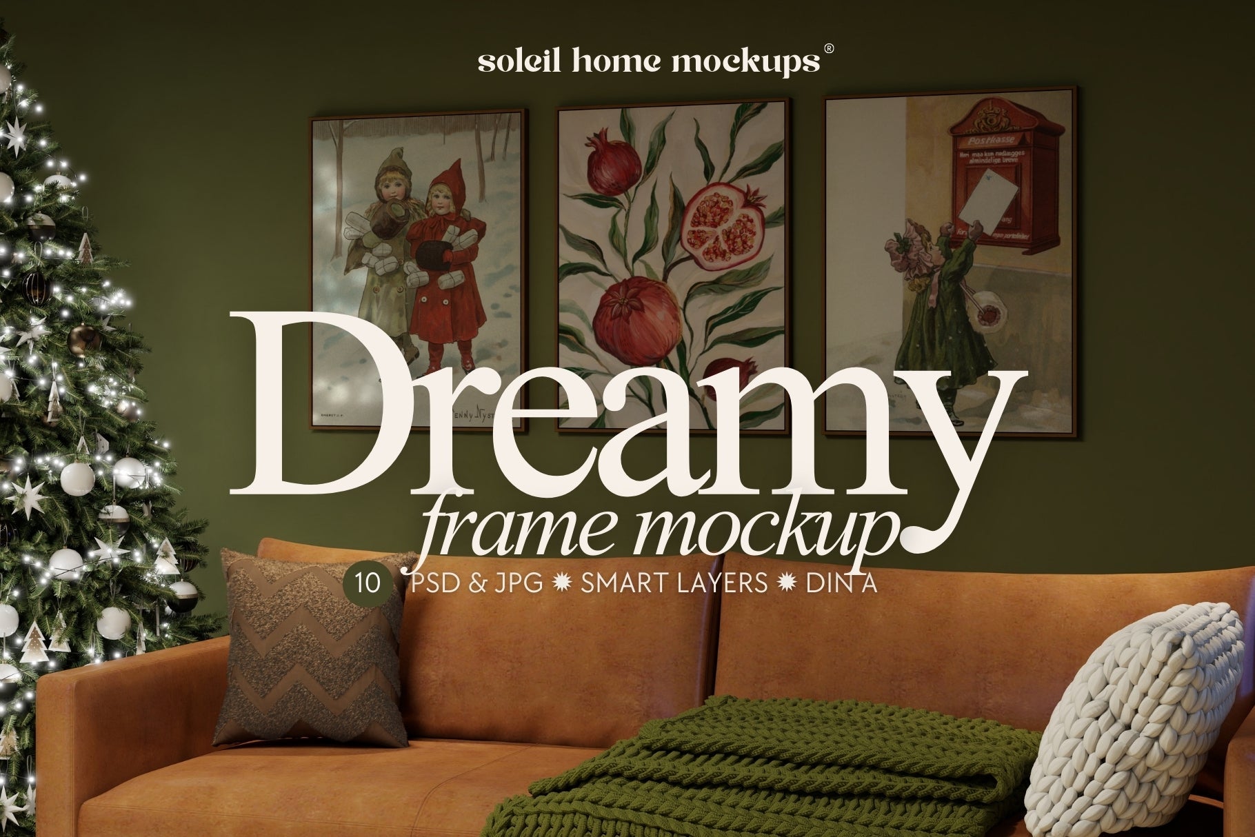 DREAMY | Christmas frame mockup SET - SoleilHomeMockups