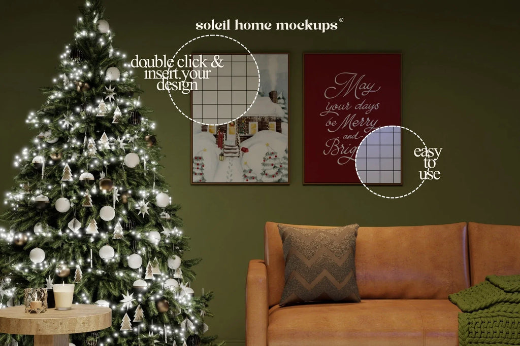 DREAMY | Christmas frame mockup SET - SoleilHomeMockups