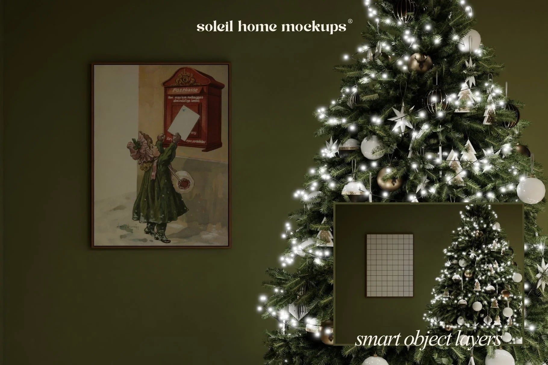 DREAMY | Christmas frame mockup SET - SoleilHomeMockups