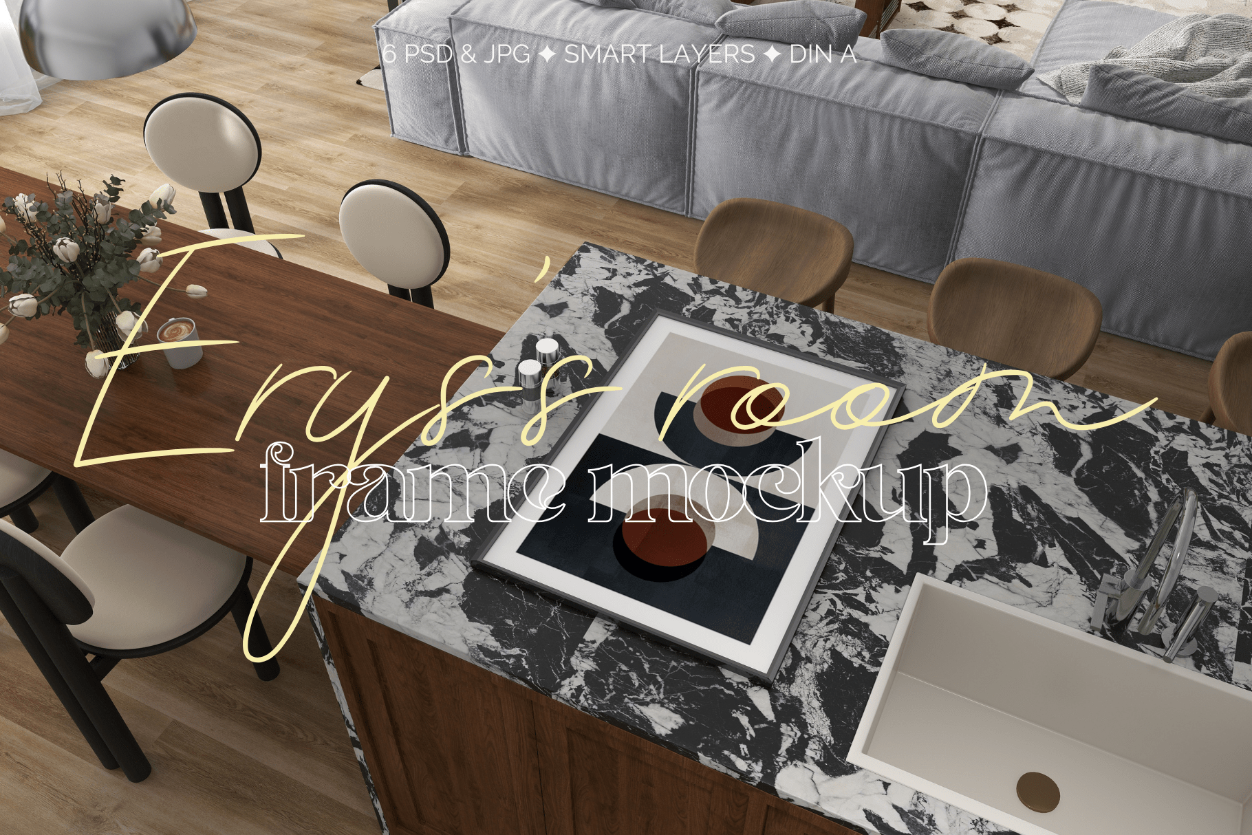 ERYS | Interior frame mockup SET - SoleilHomeMockups