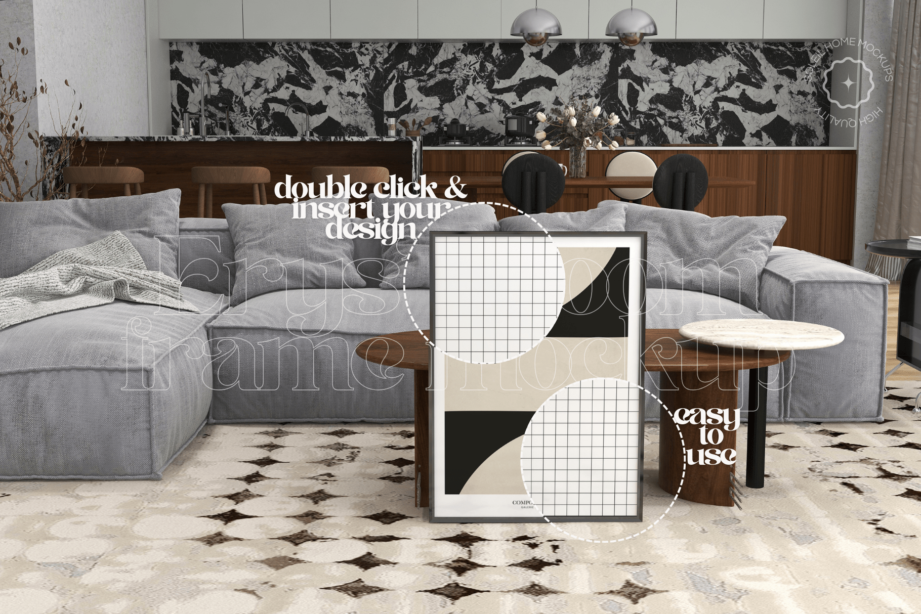 ERYS | Interior frame mockup SET - SoleilHomeMockups