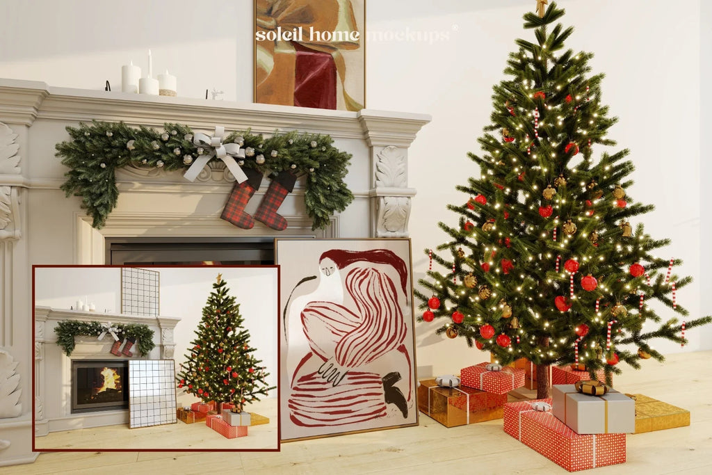HOLLY | Christmas frame mockup SET - SoleilHomeMockups