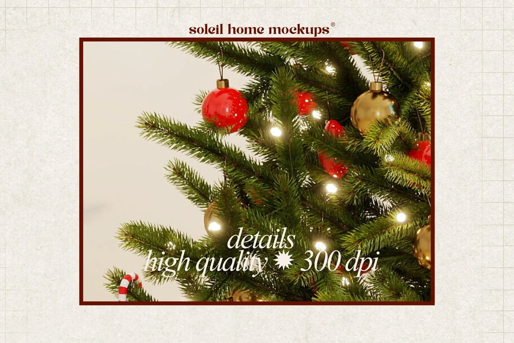 HOLLY | Christmas frame mockup SET - SoleilHomeMockups
