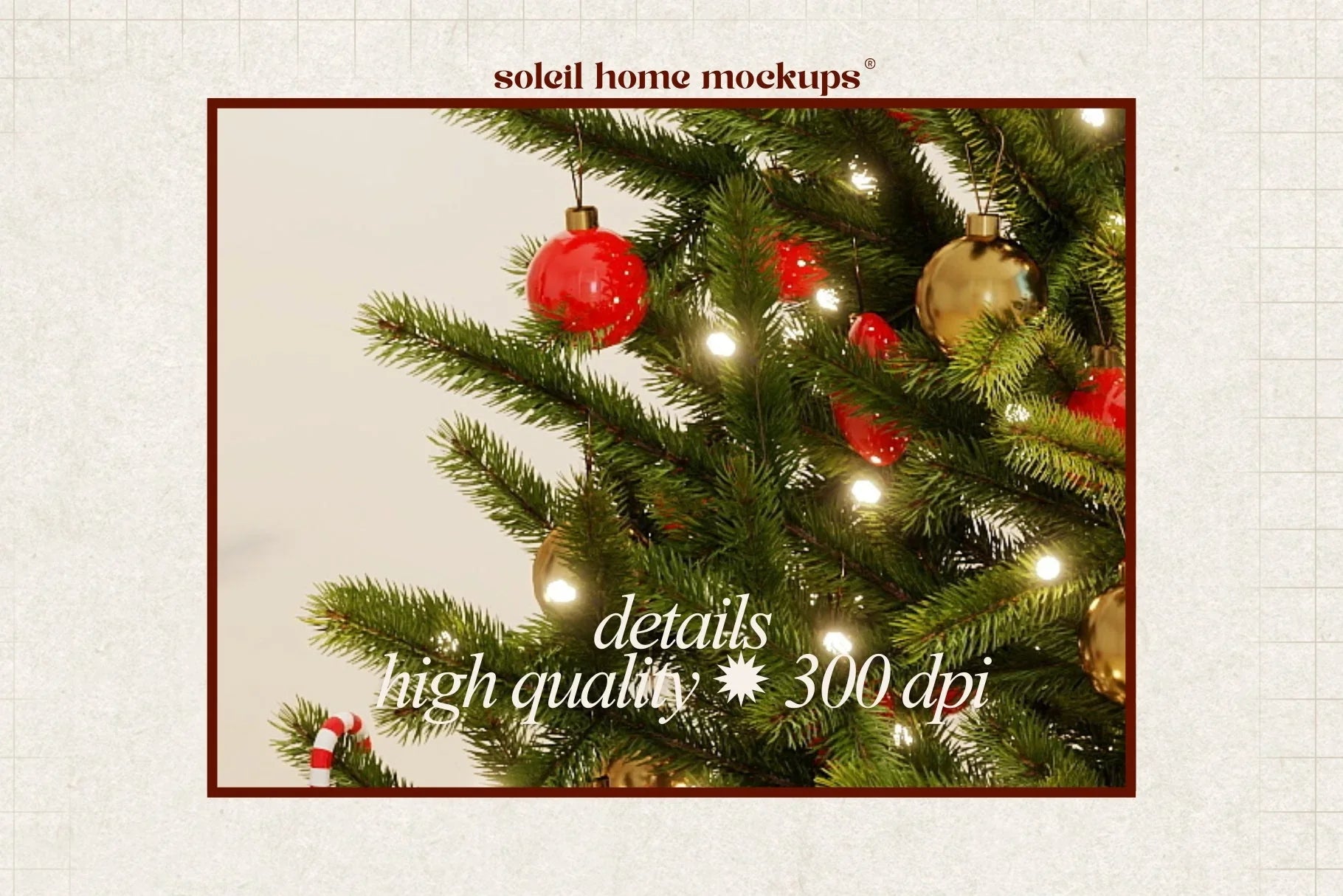 HOLLY | Christmas frame mockup SET - SoleilHomeMockups