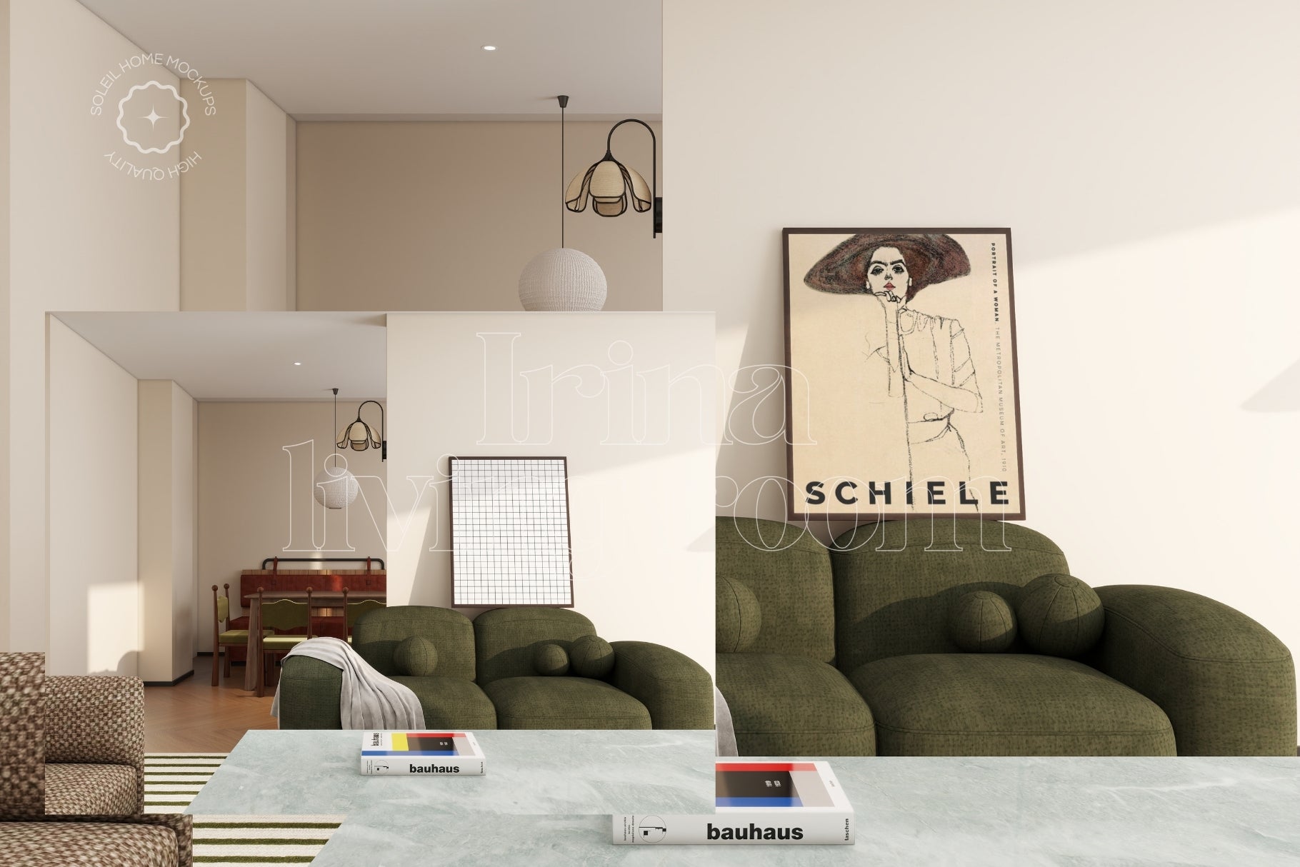 IRINA | Vintage frame mockup SET - SoleilHomeMockups