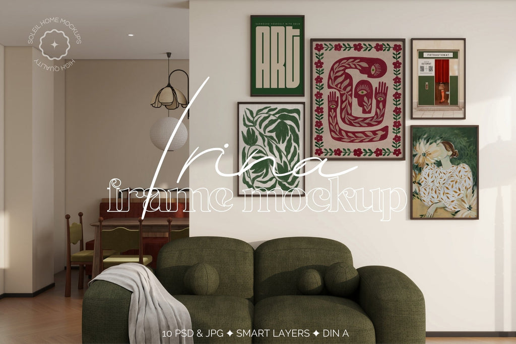 IRINA | Vintage frame mockup SET - SoleilHomeMockups