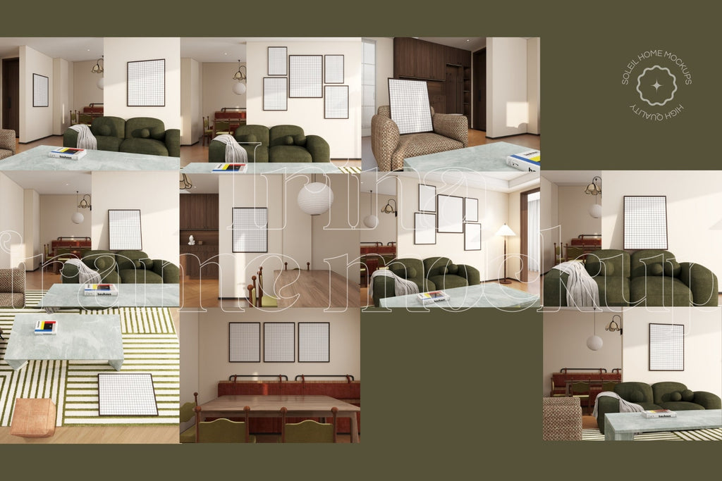 IRINA | Vintage frame mockup SET - SoleilHomeMockups