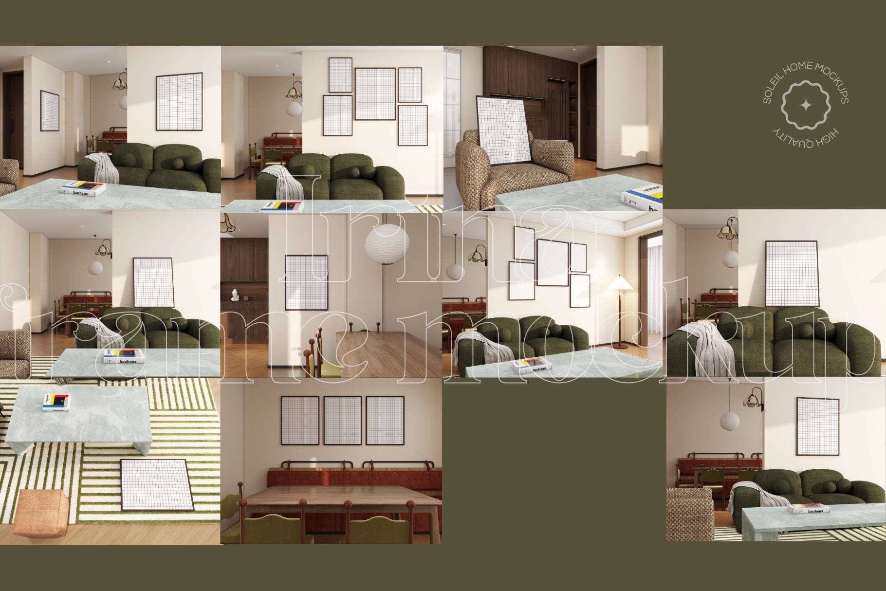 IRINA | Vintage frame mockup SET - SoleilHomeMockups