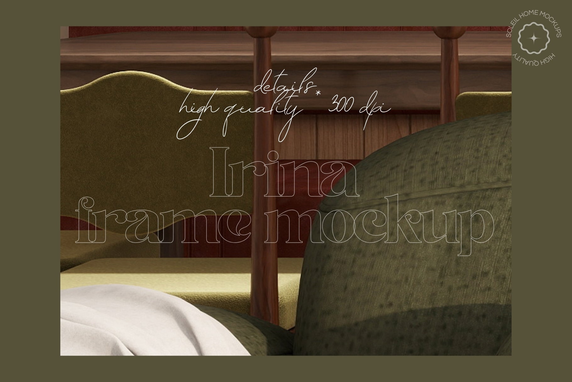 IRINA | Vintage frame mockup SET - SoleilHomeMockups