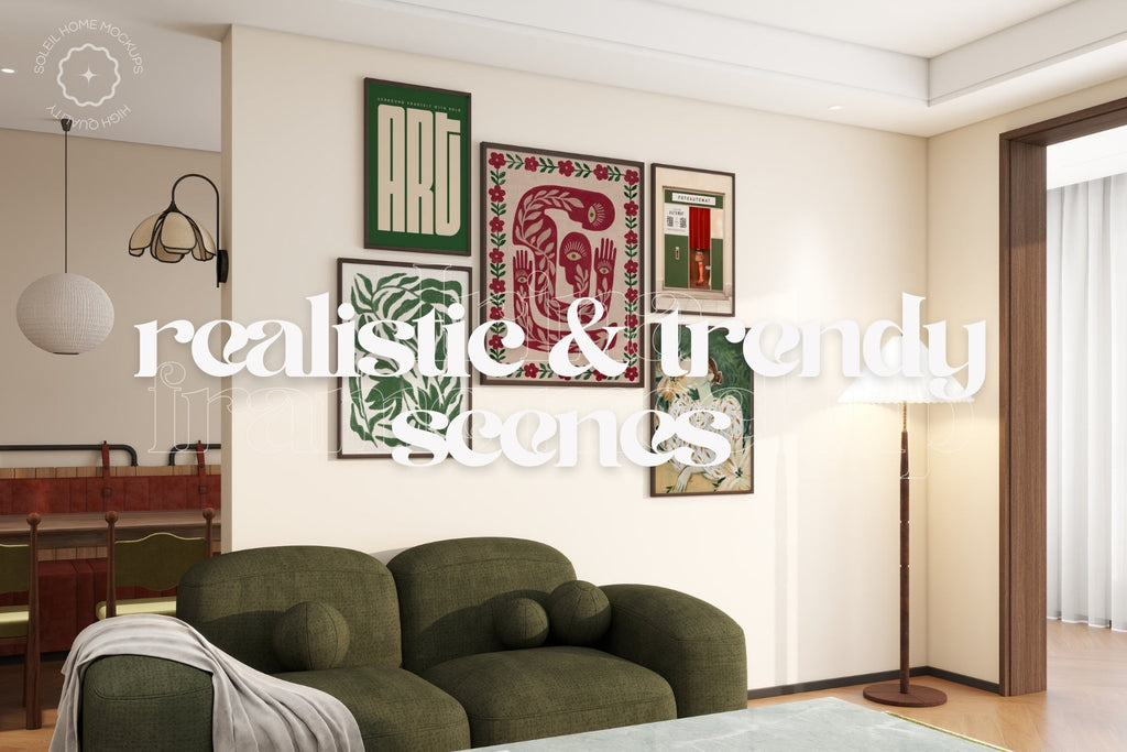 IRINA | Vintage frame mockup SET - SoleilHomeMockups