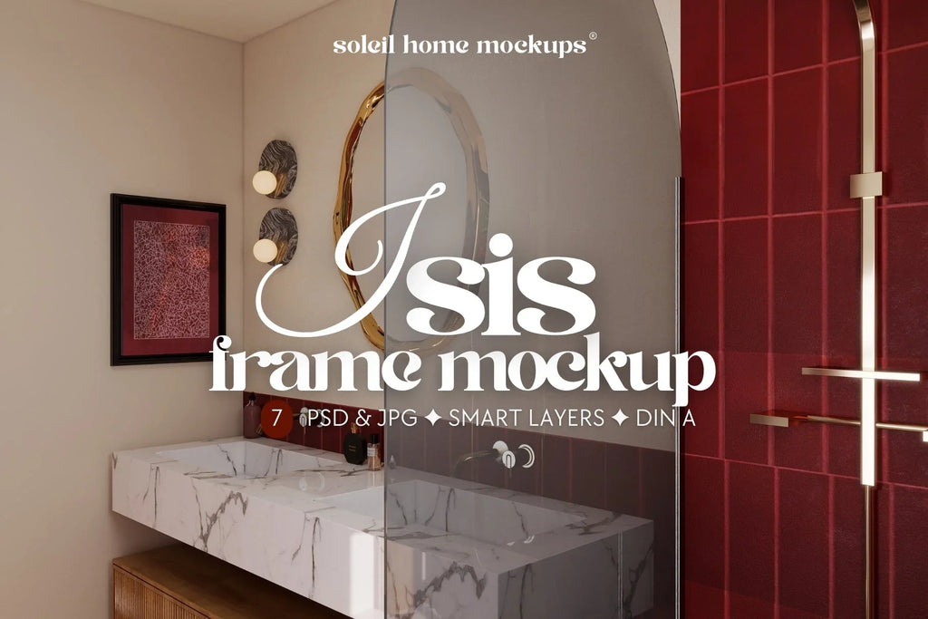ISIS | Bathroom frame mockup SET - SoleilHomeMockups