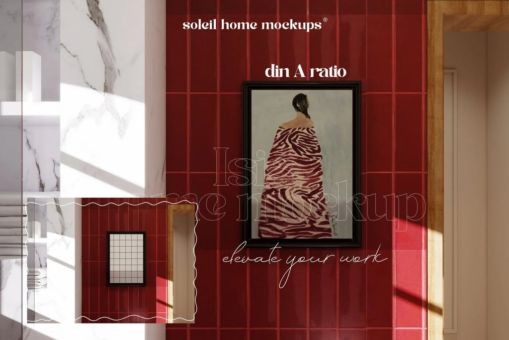 ISIS | Bathroom frame mockup SET - SoleilHomeMockups