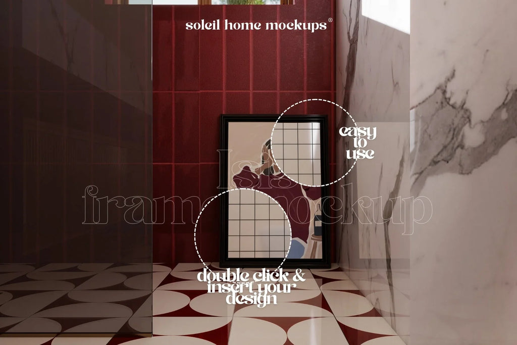 ISIS | Bathroom frame mockup SET - SoleilHomeMockups