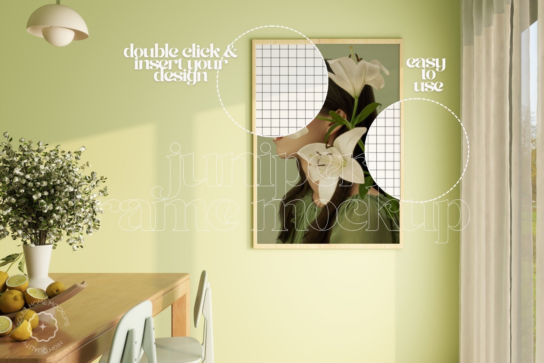 JUNIPER | Dining room frame mockup SET - SoleilHomeMockups