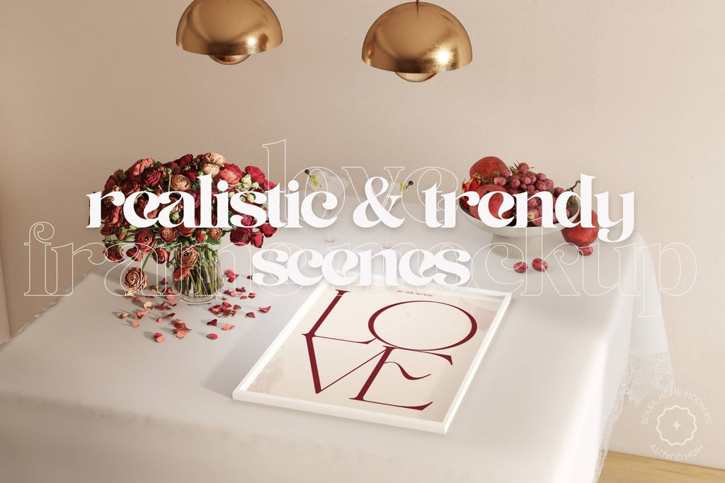 LOVE | Valentine's day frame mockup SET - SoleilHomeMockups