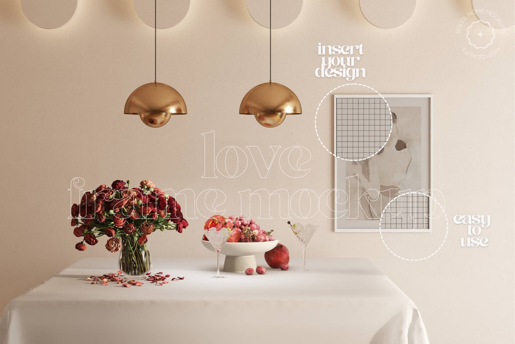 LOVE | Valentine's day frame mockup SET - SoleilHomeMockups