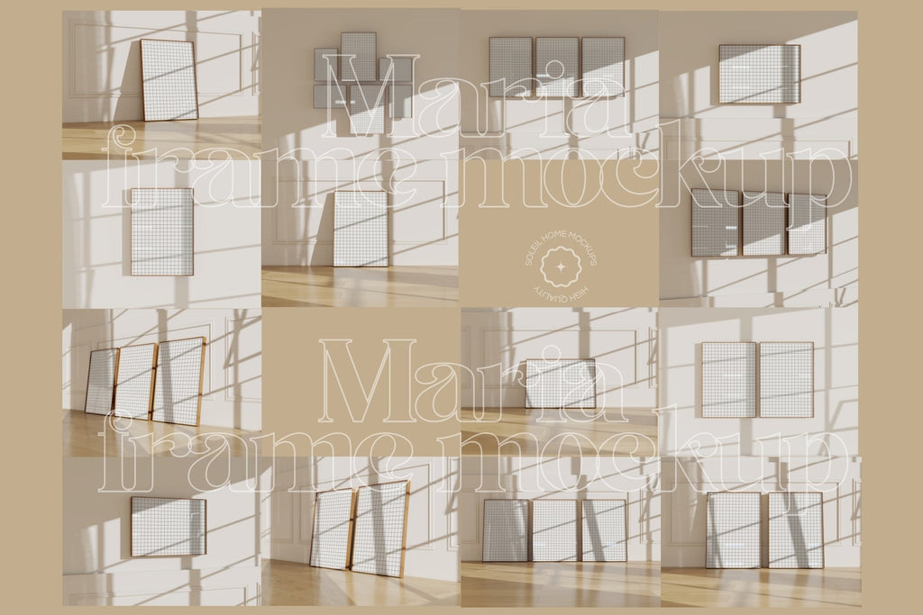 MARIA | Basic frame mockup SET - SoleilHomeMockups
