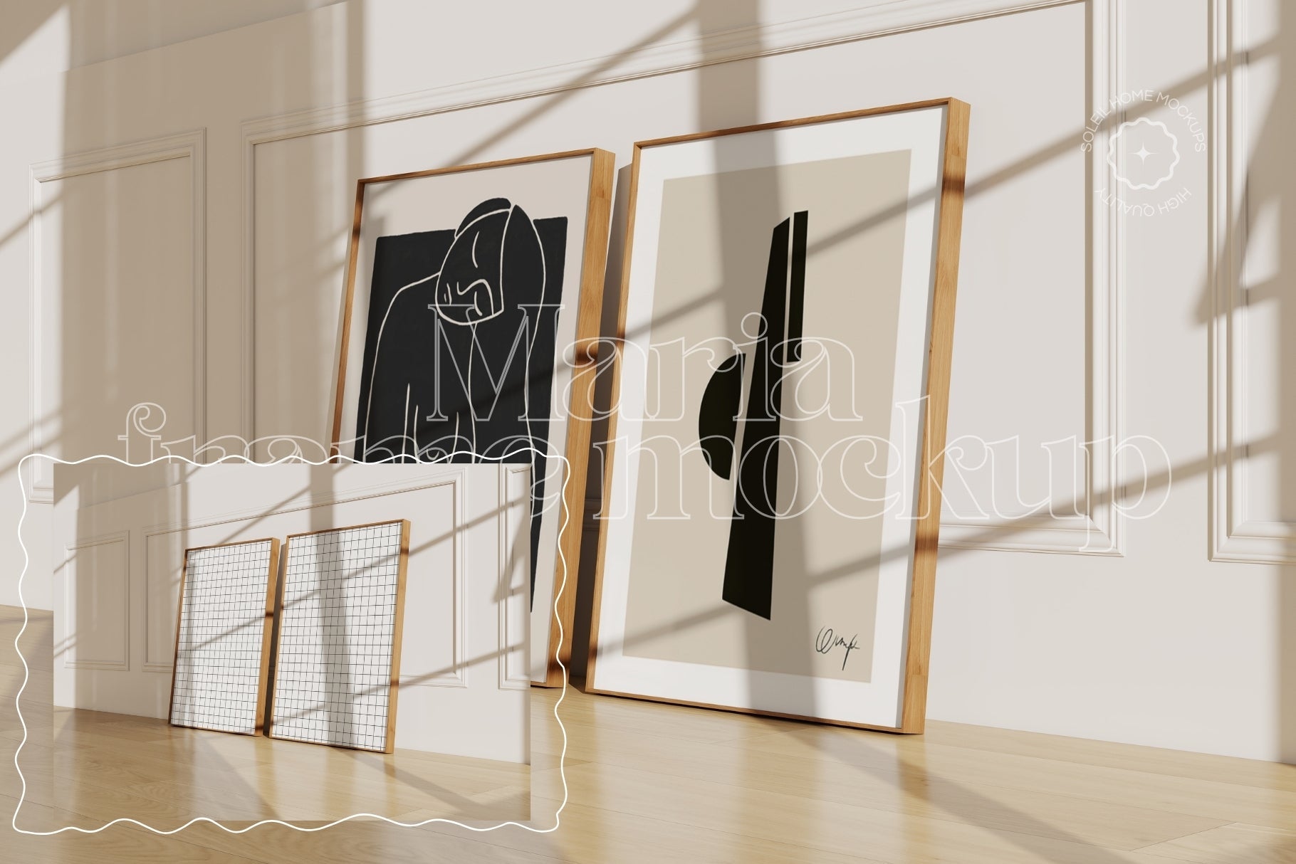 MARIA | Basic frame mockup SET - SoleilHomeMockups