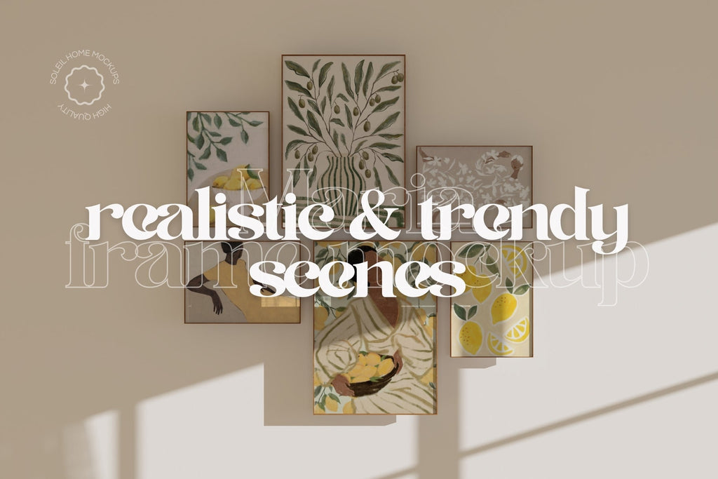 MARIA | Basic frame mockup SET - SoleilHomeMockups