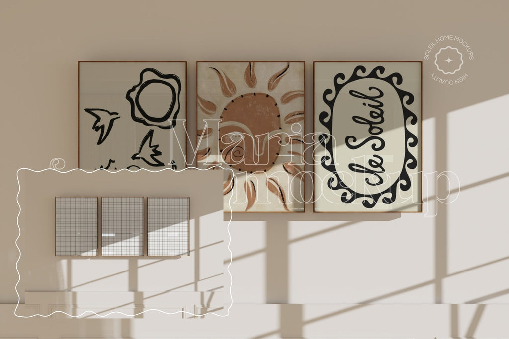 MARIA | Basic frame mockup SET - SoleilHomeMockups