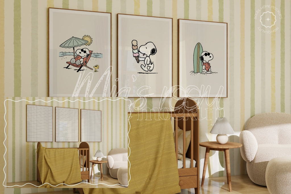 MIA | Nursery frame mockup SET - SoleilHomeMockups