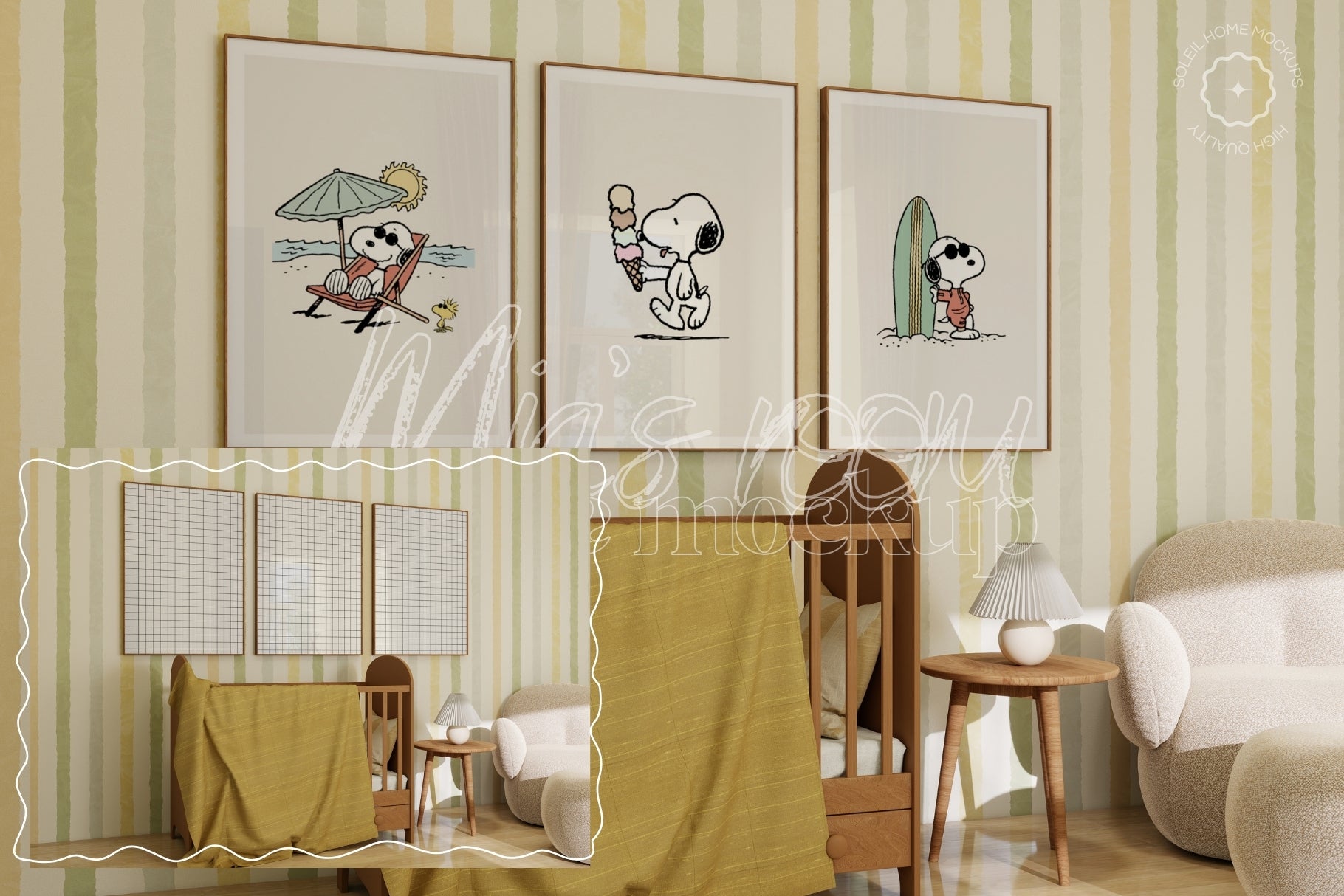 MIA | Nursery frame mockup SET - SoleilHomeMockups