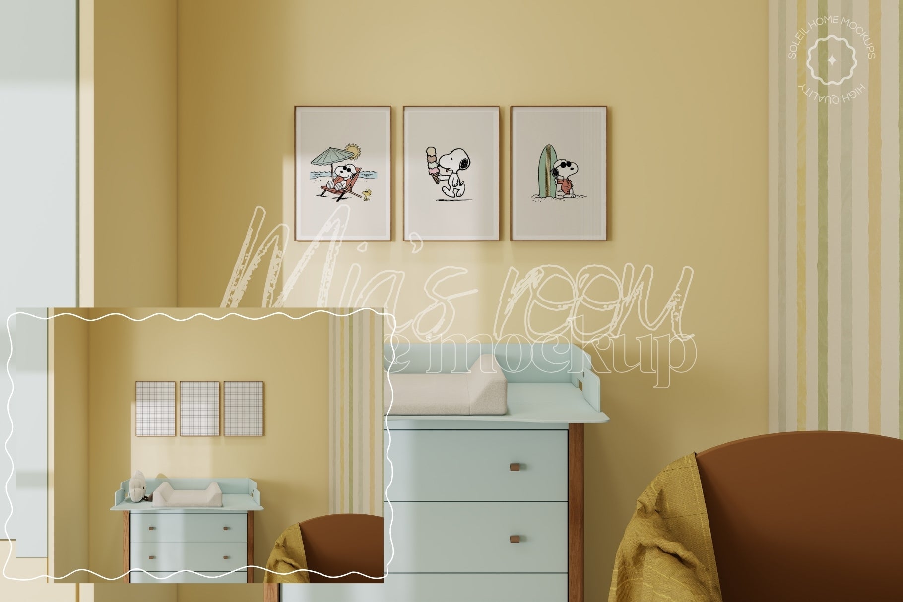 MIA | Nursery frame mockup SET - SoleilHomeMockups