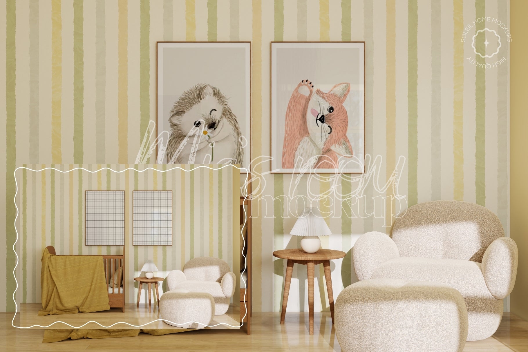 MIA | Nursery frame mockup SET - SoleilHomeMockups