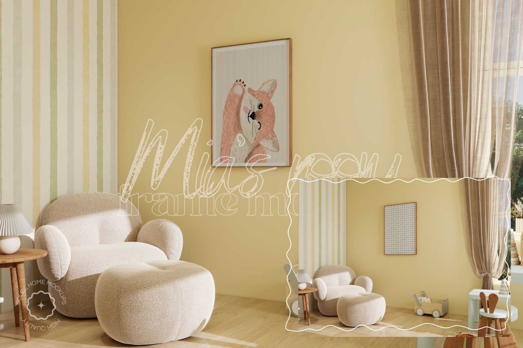 MIA | Nursery frame mockup SET - SoleilHomeMockups