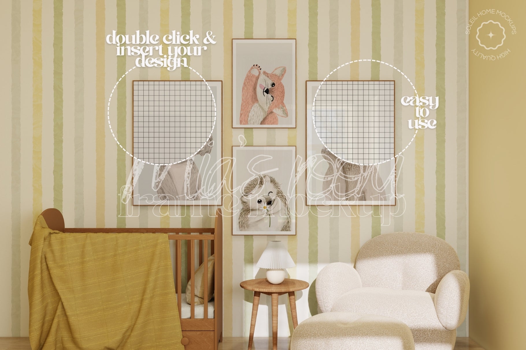 MIA | Nursery frame mockup SET - SoleilHomeMockups