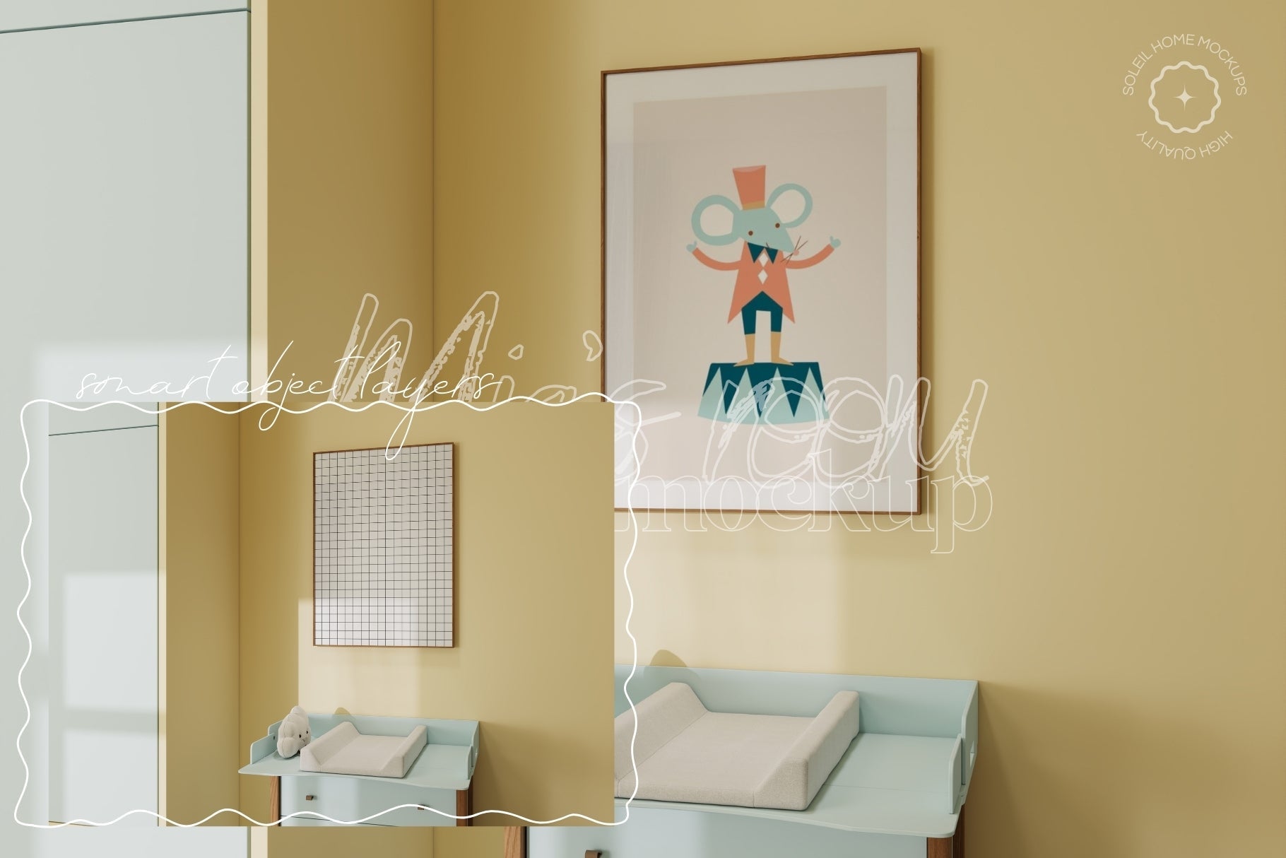 MIA | Nursery frame mockup SET - SoleilHomeMockups
