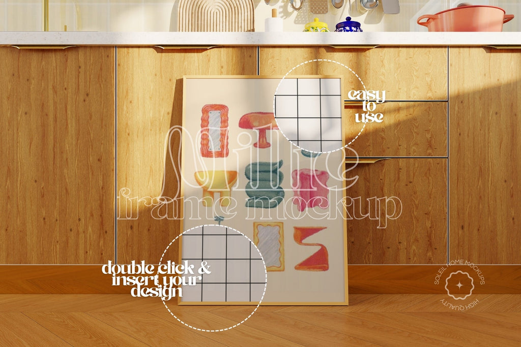 MILLIE | Kitchen frame mockup SET - SoleilHomeMockups