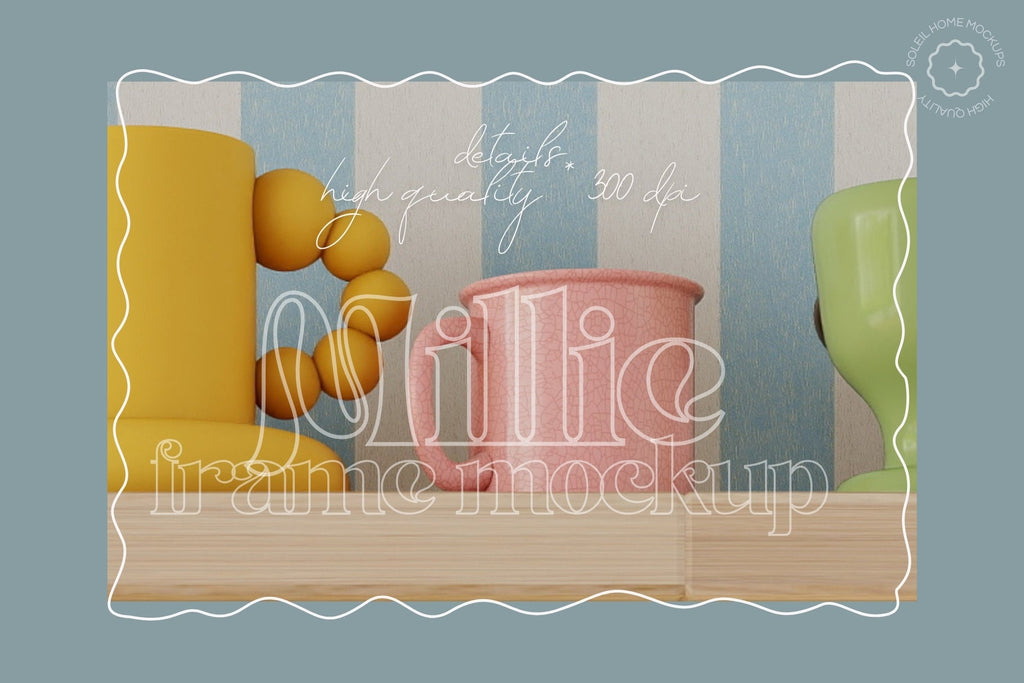 MILLIE | Kitchen frame mockup SET - SoleilHomeMockups