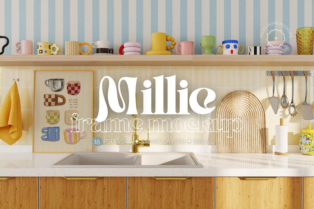 MILLIE | Kitchen frame mockup SET - SoleilHomeMockups