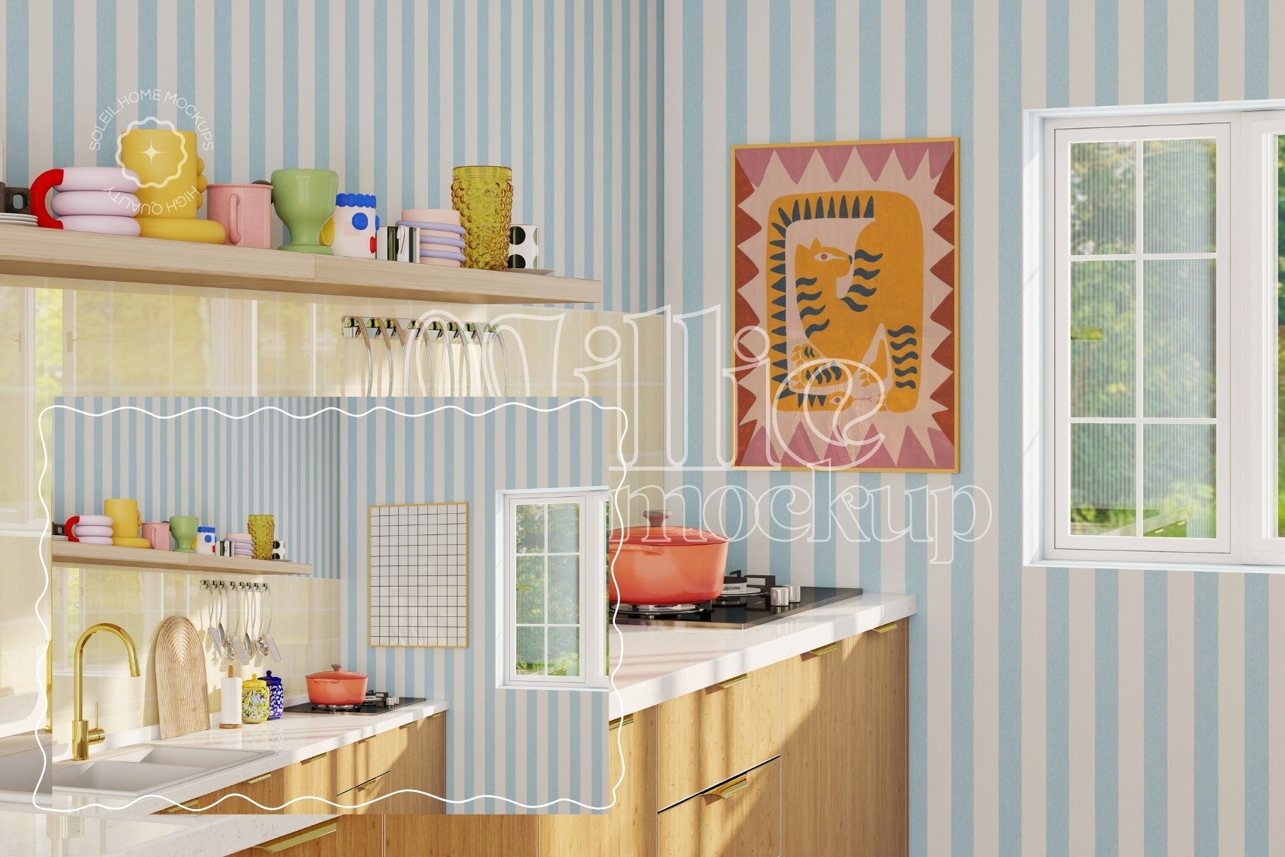 MILLIE | Kitchen frame mockup SET - SoleilHomeMockups