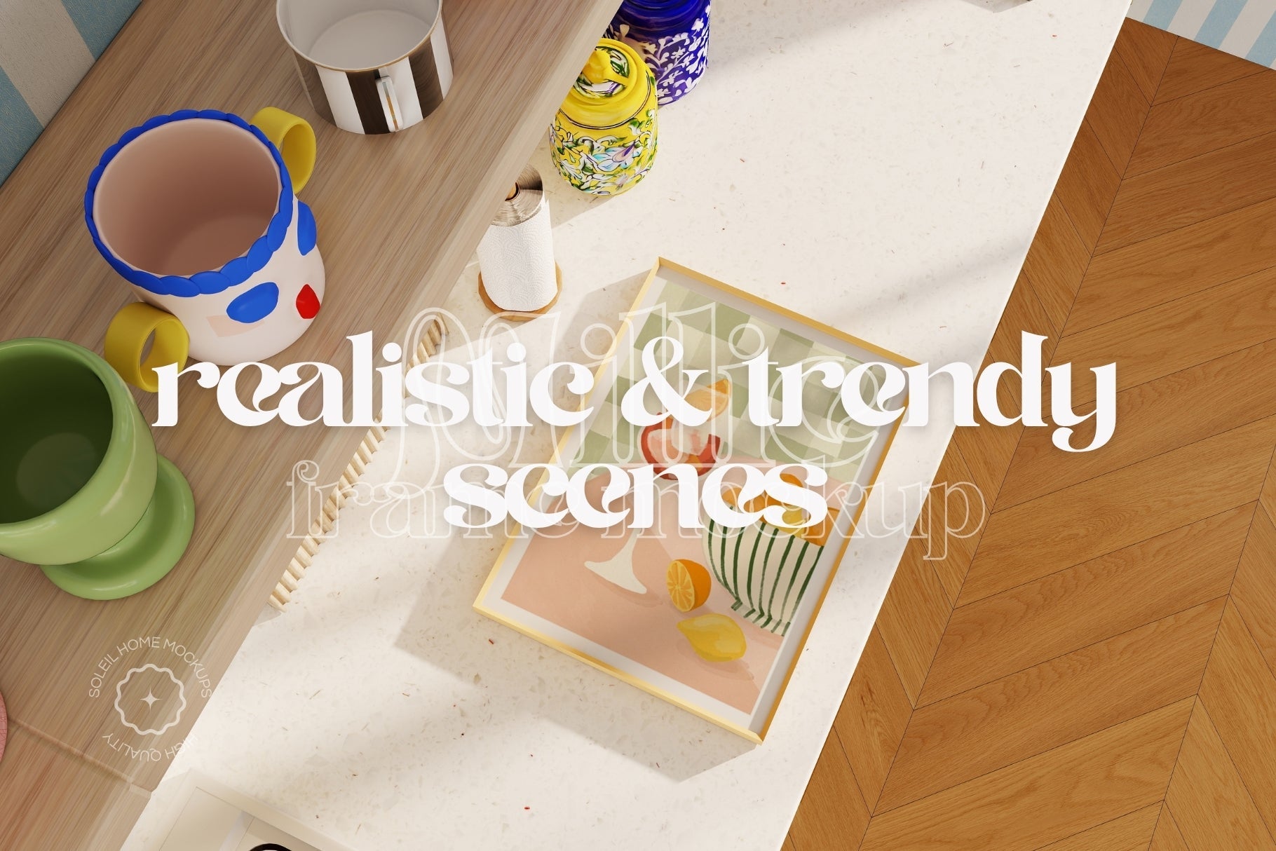 MILLIE | Kitchen frame mockup SET - SoleilHomeMockups