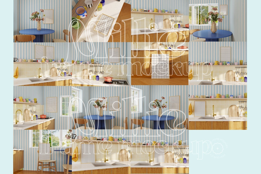 MILLIE | Kitchen frame mockup SET - SoleilHomeMockups