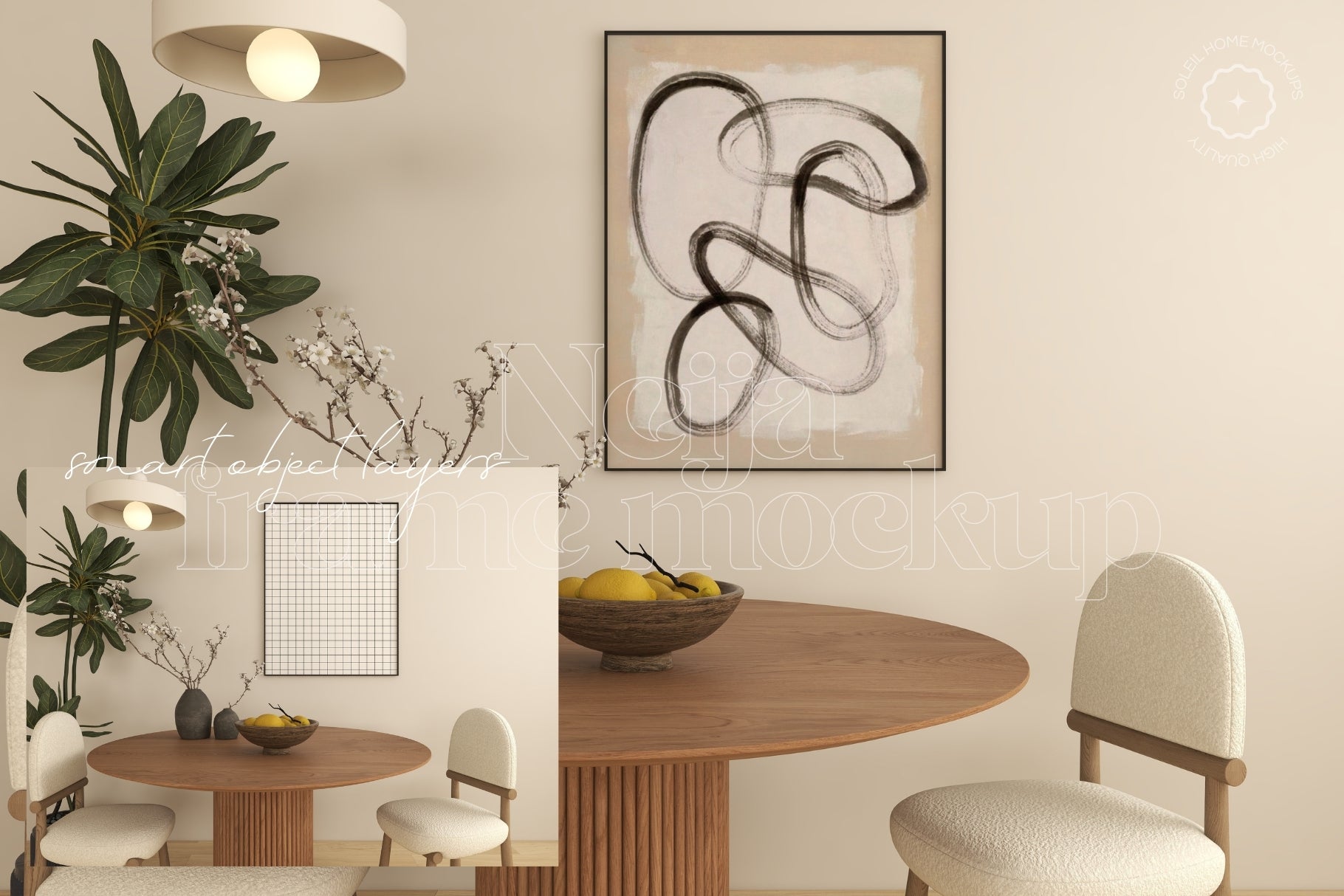NEIJA | Basic frame mockup SET - SoleilHomeMockups