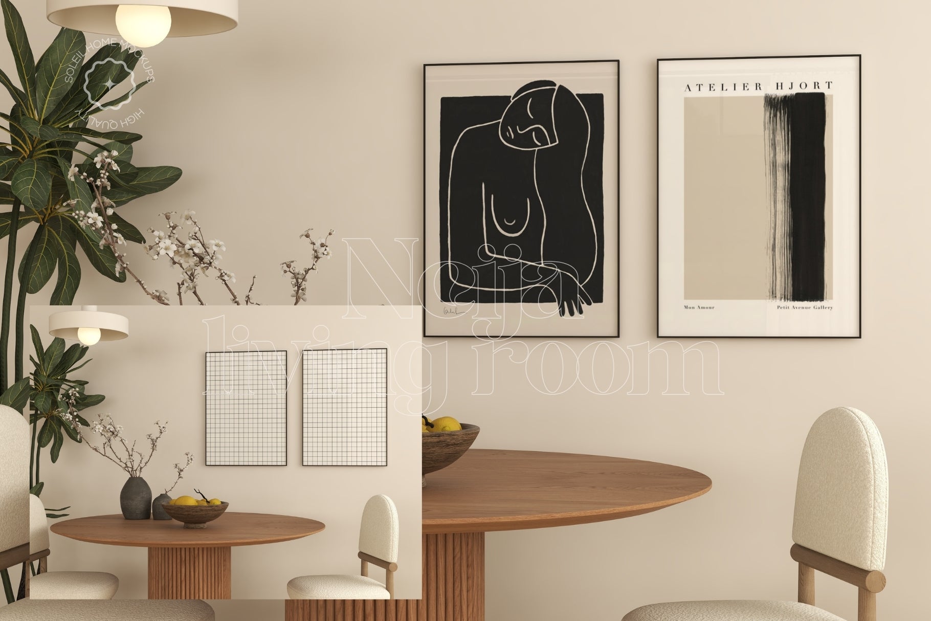 NEIJA | Basic frame mockup SET - SoleilHomeMockups
