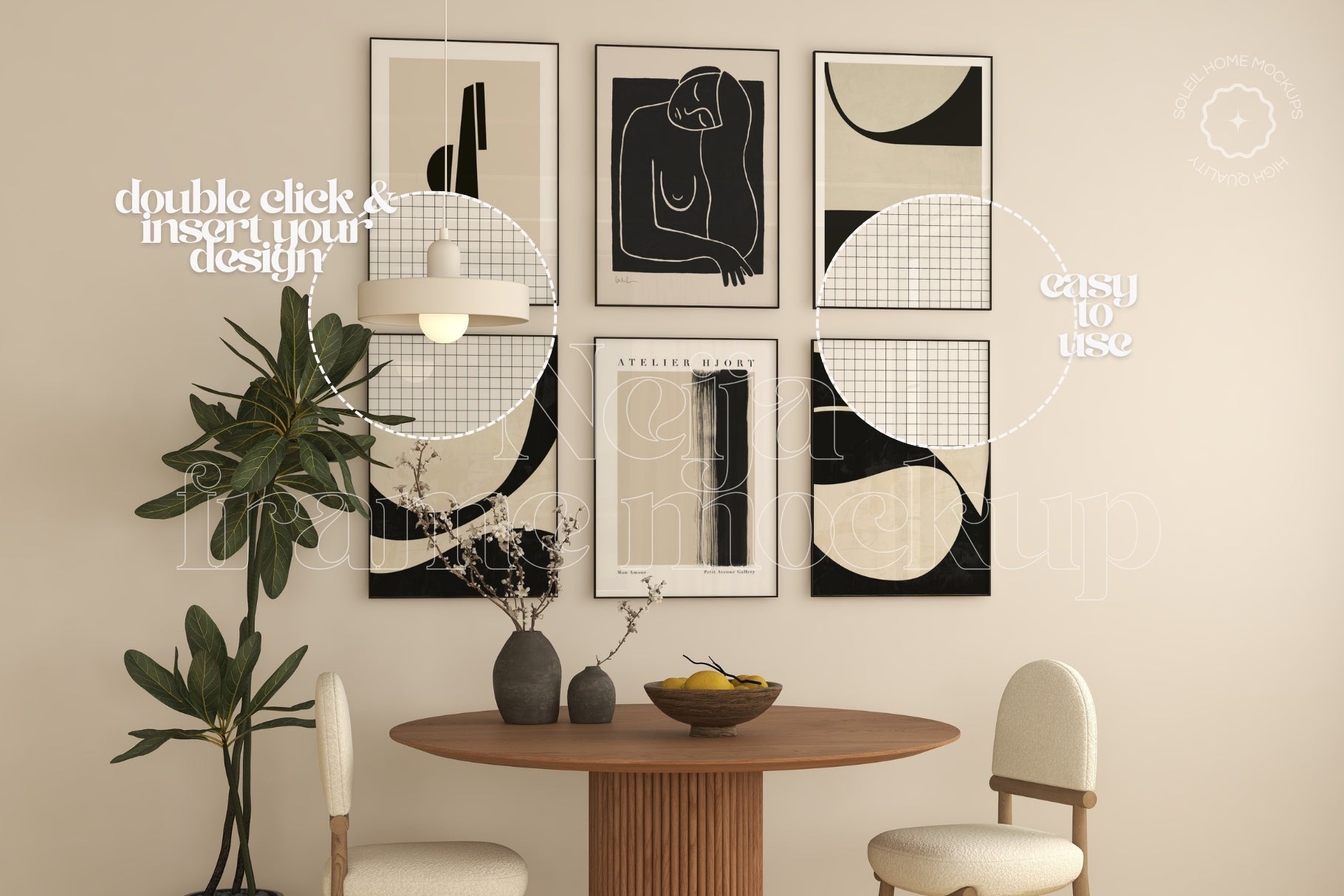 NEIJA | Basic frame mockup SET - SoleilHomeMockups