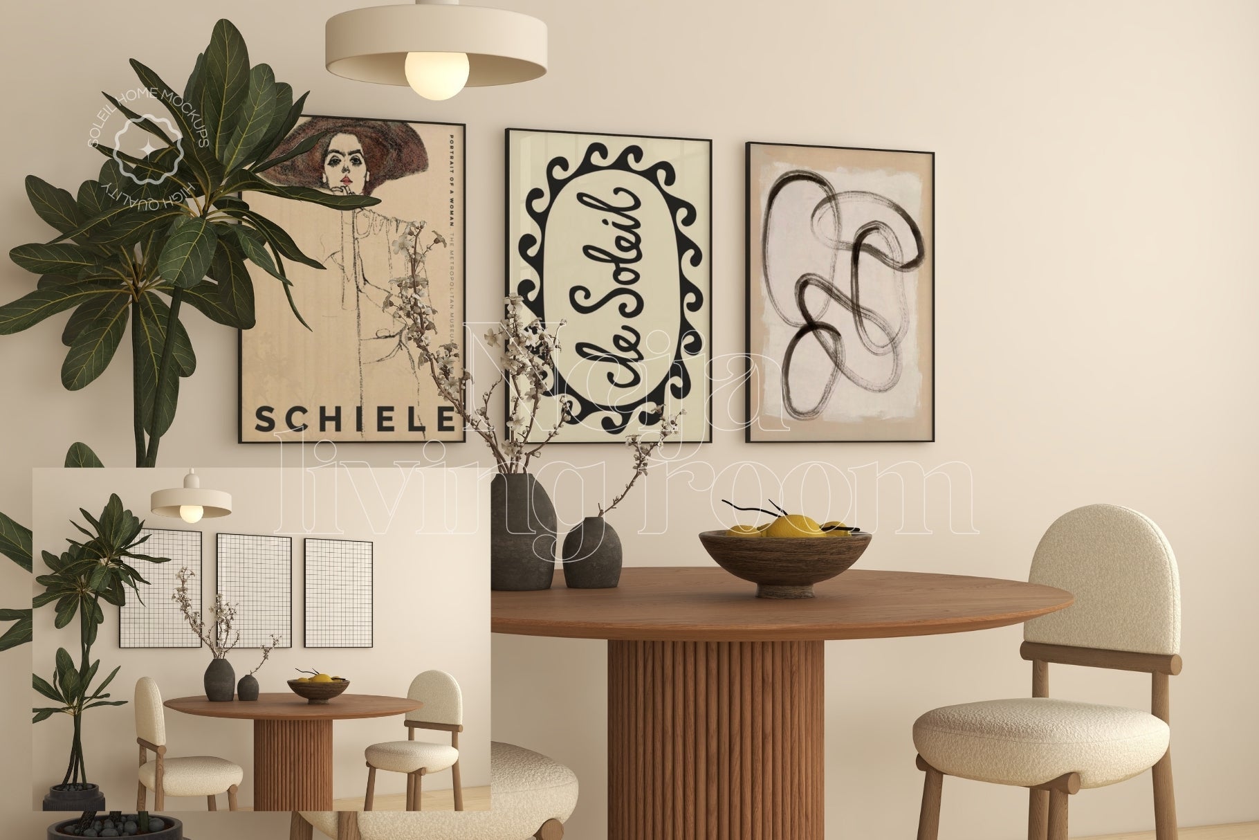 NEIJA | Basic frame mockup SET - SoleilHomeMockups