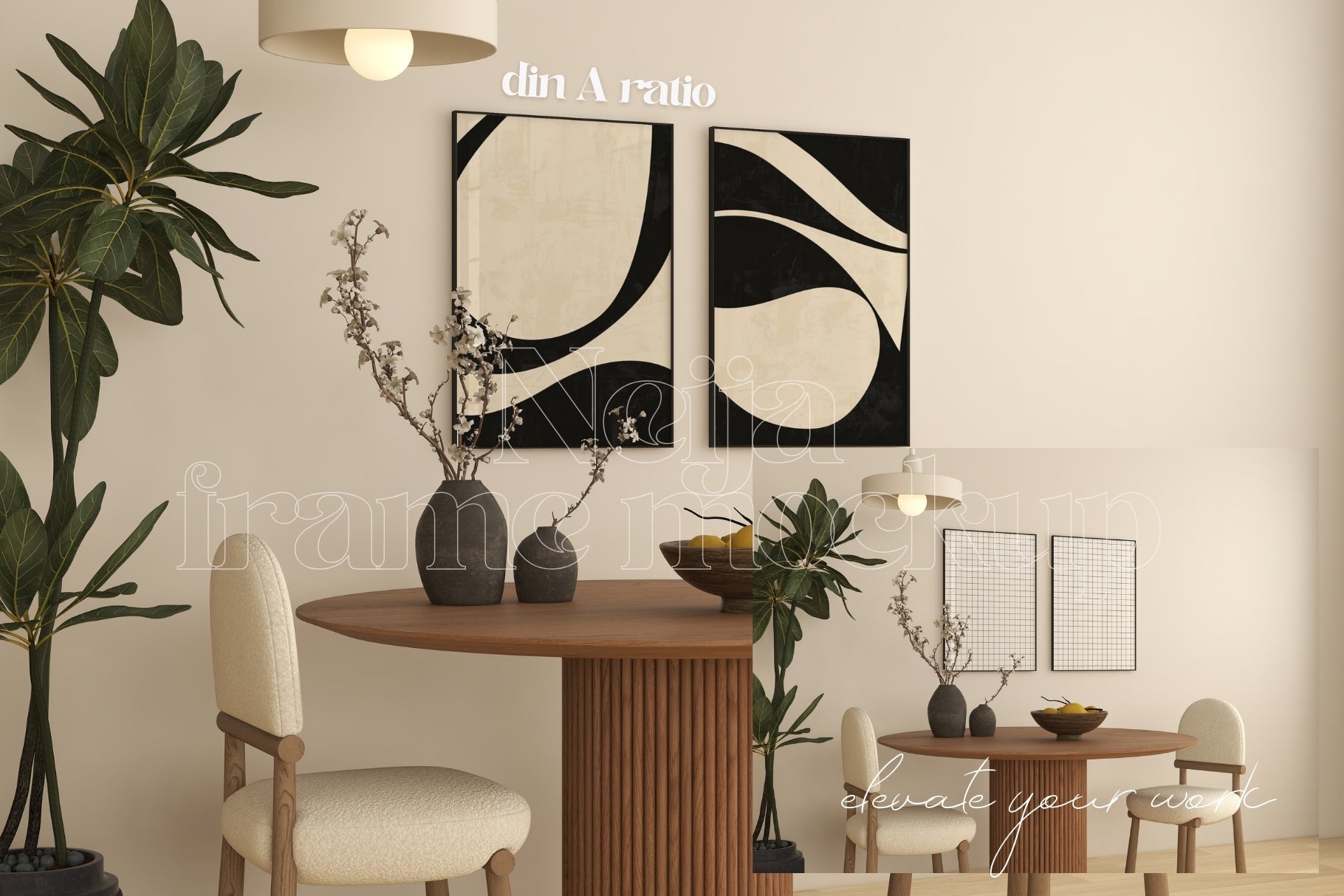NEIJA | Basic frame mockup SET - SoleilHomeMockups